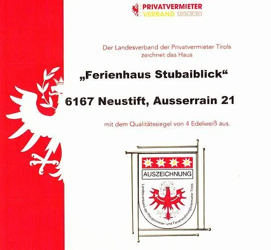 Hébergement de vacances Stubaiblick Neustift im Stubaital